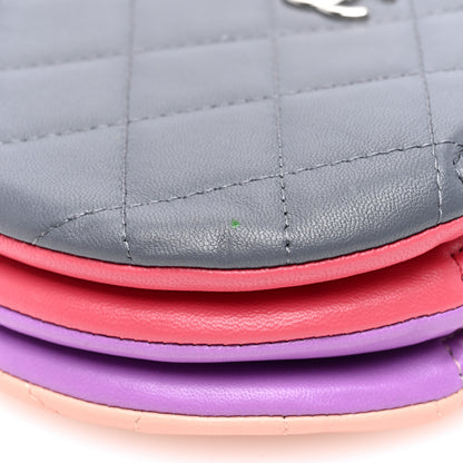 Chanel Lambskin Quilted Round Clutch With Chain Multicolor 10 of 13