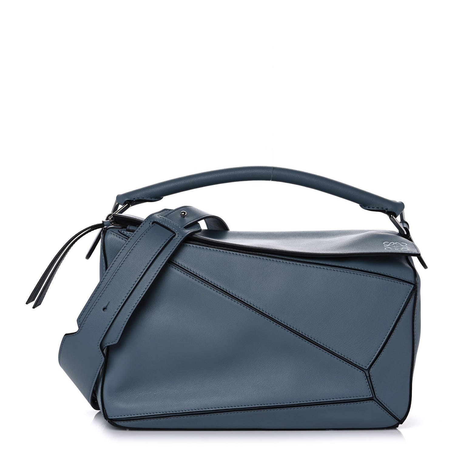 Loewe Calfskin Medium Puzzle Bag Stone Blue 1 of 10