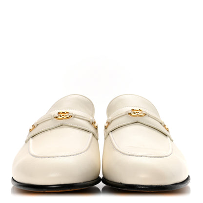 Gucci Lambskin Mens Interlocking G Loafers 8.5 Off White 3 of 10
