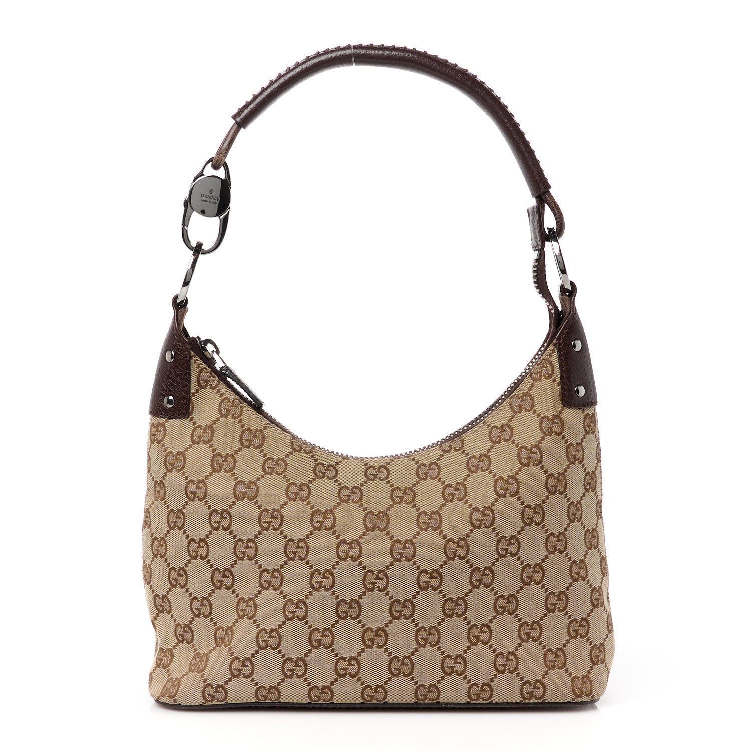 Gucci Monogram Classic Ring Hobo Brown 1 of 14