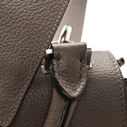 Celine Drummed Calfskin Suede Large Trapeze Souris 11 of 13