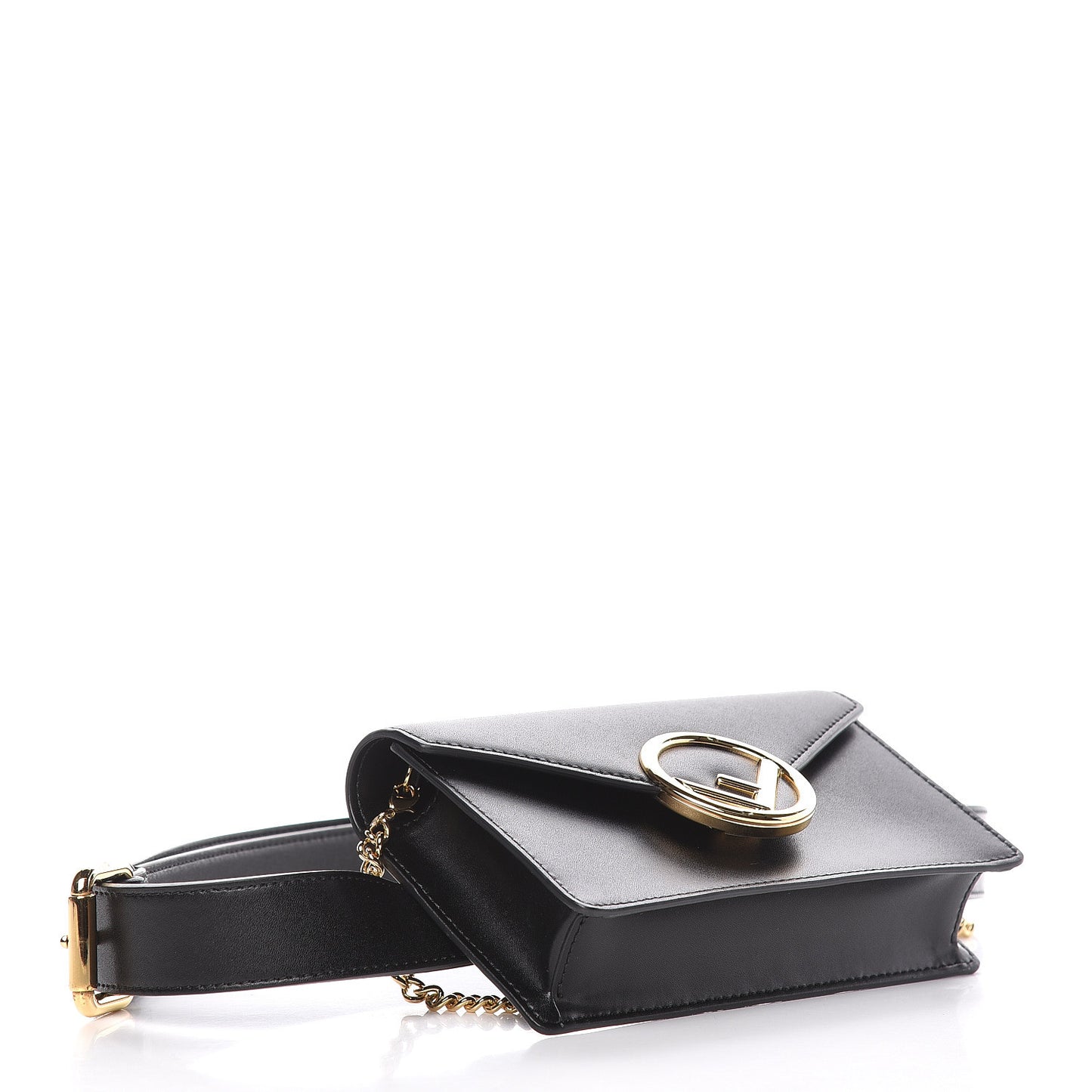 Vitello Liberty Lucido F is Fendi Envelope Belt Bag Black