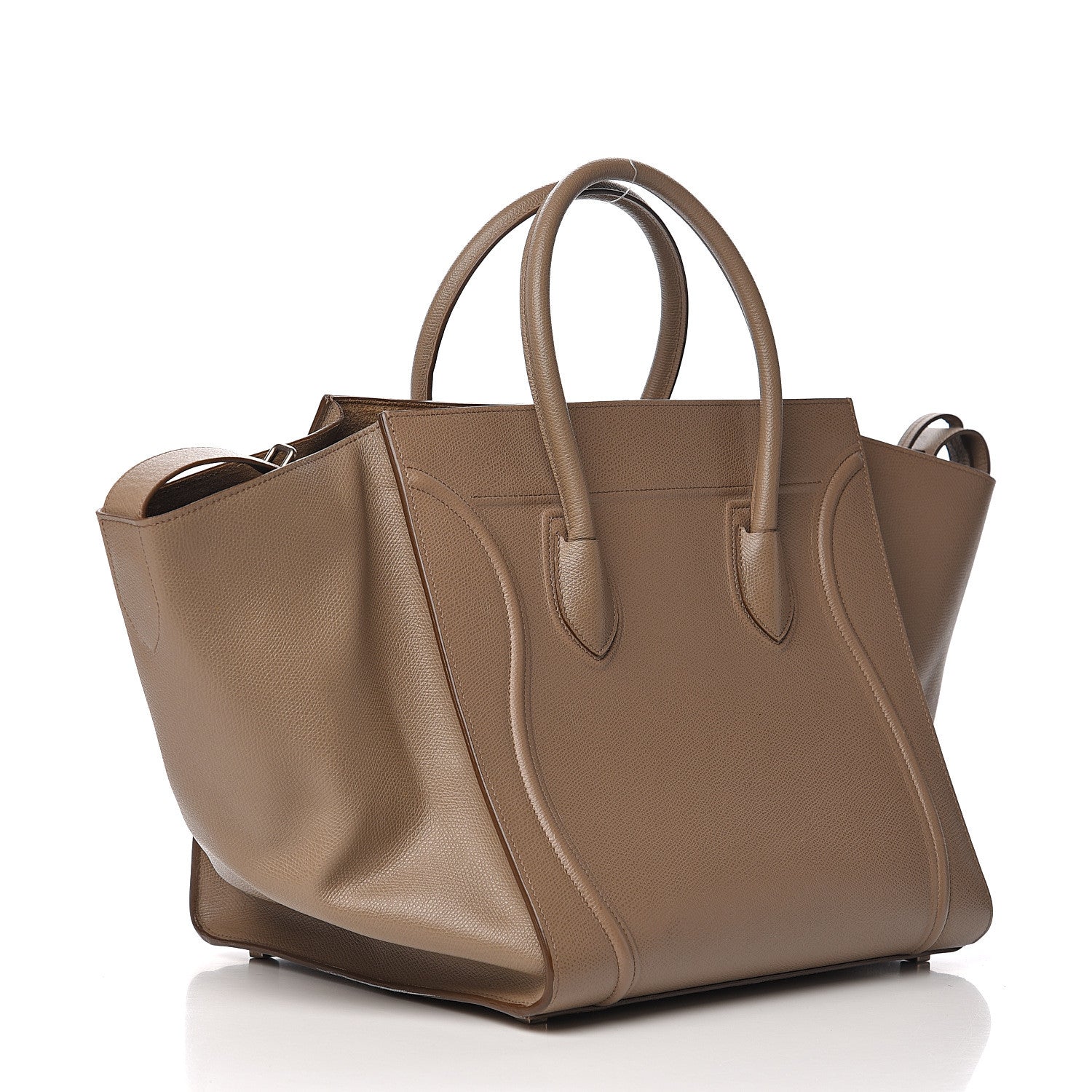 Celine Grained Calfskin Medium Phantom Luggage Taupe 2 of 12