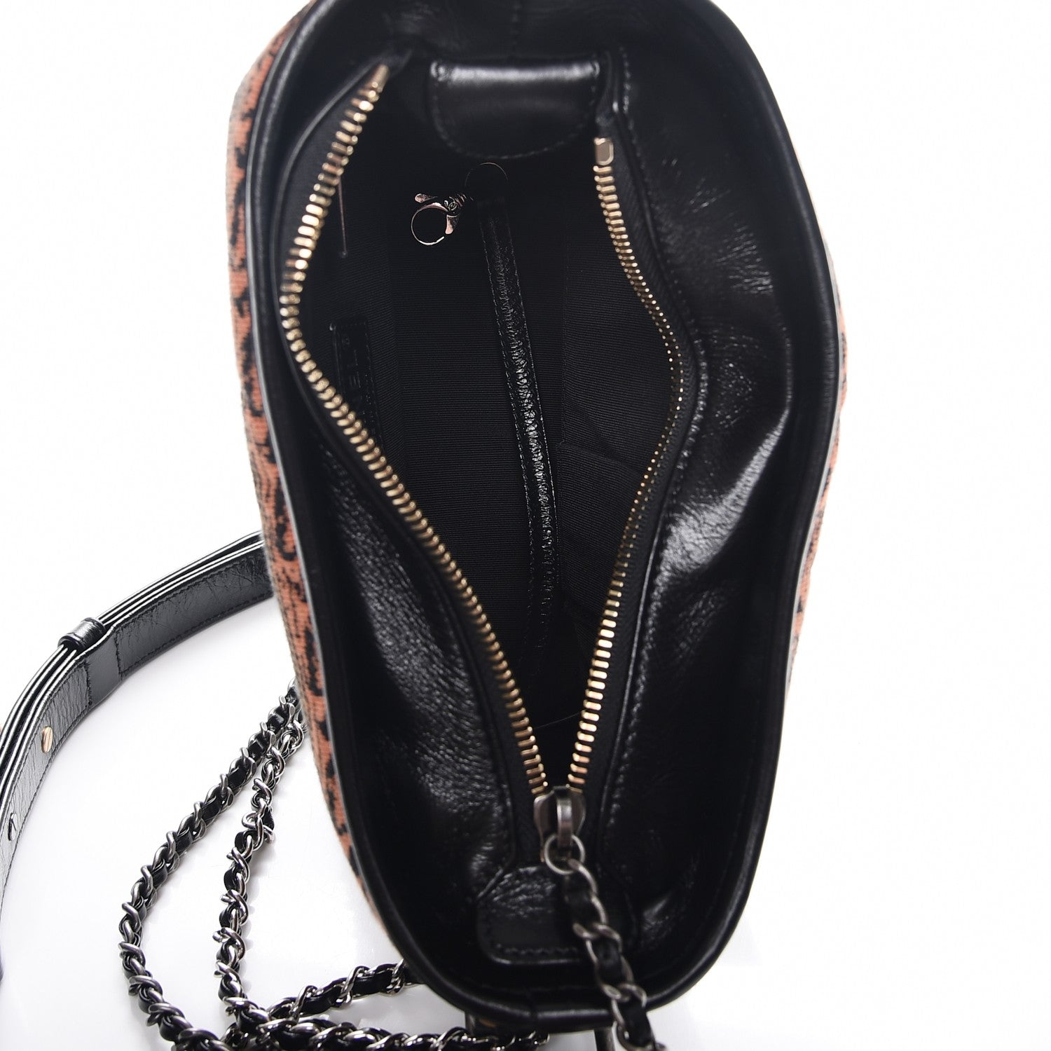 Chanel Knit Calfskin Small Gabrielle Hobo Black Multicolor 5 of 8