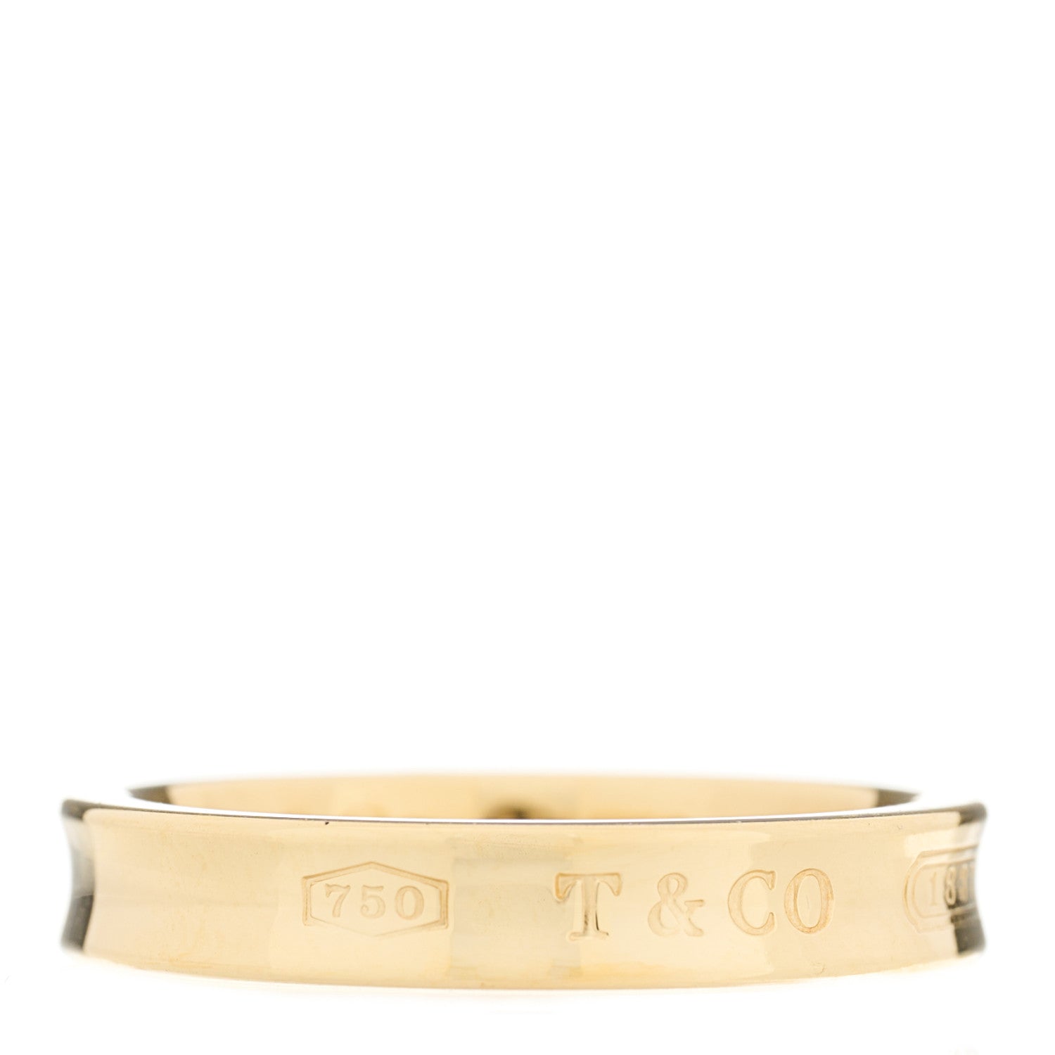 Tiffany 18K Yellow Gold Narrow 1837 Ring 58 8.5 3 of 7