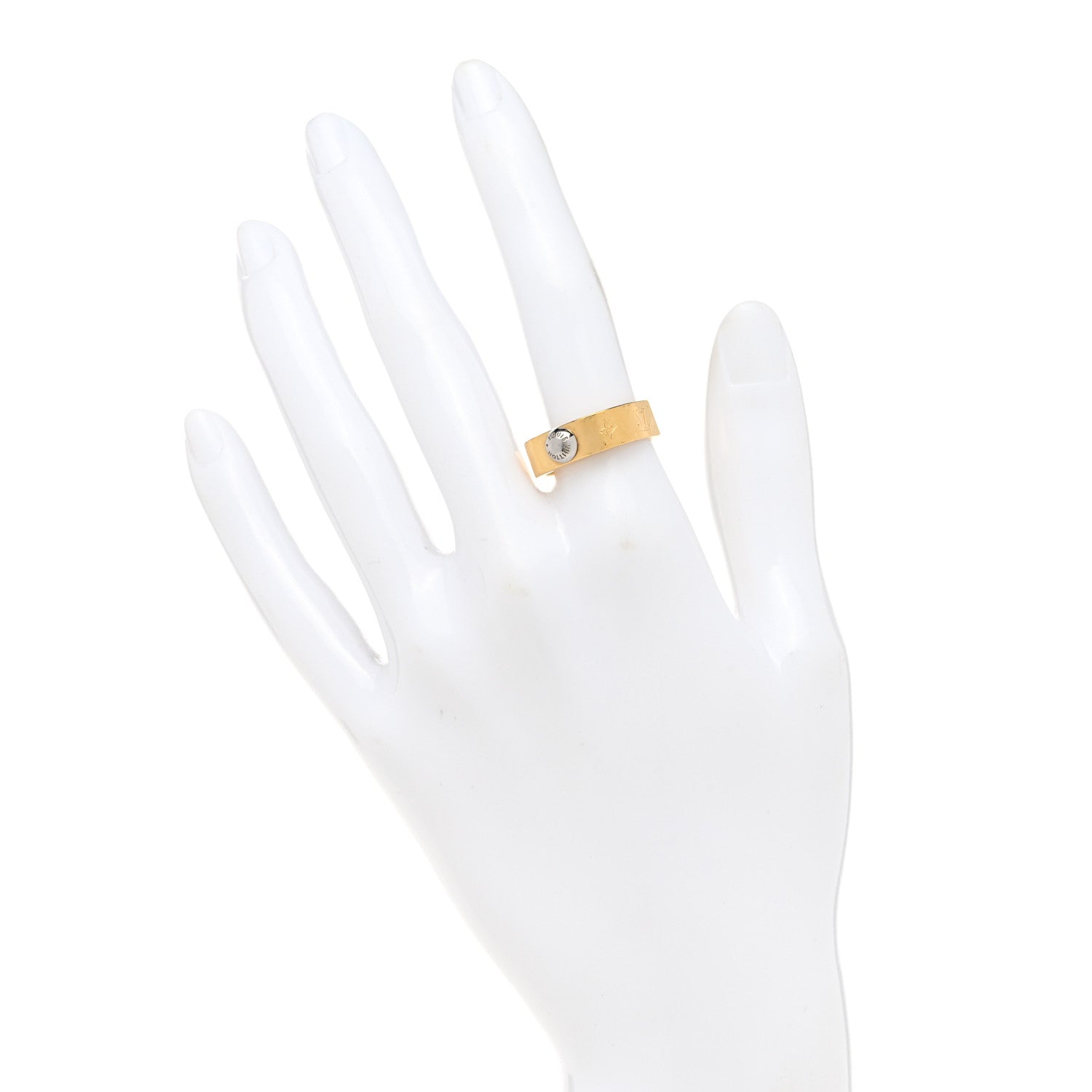 Louis Vuitton Monogram Nanogram Ring Gold 2 of 7