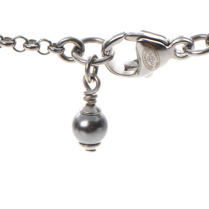Chanel Ruthenium Crystal CC Necklace Iridescent Blue 4 of 7