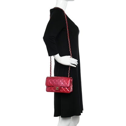 Chanel Shaded Patent Calfskin Quilted Mini Rectangular Flap Pink Dark Pink 2 of 10