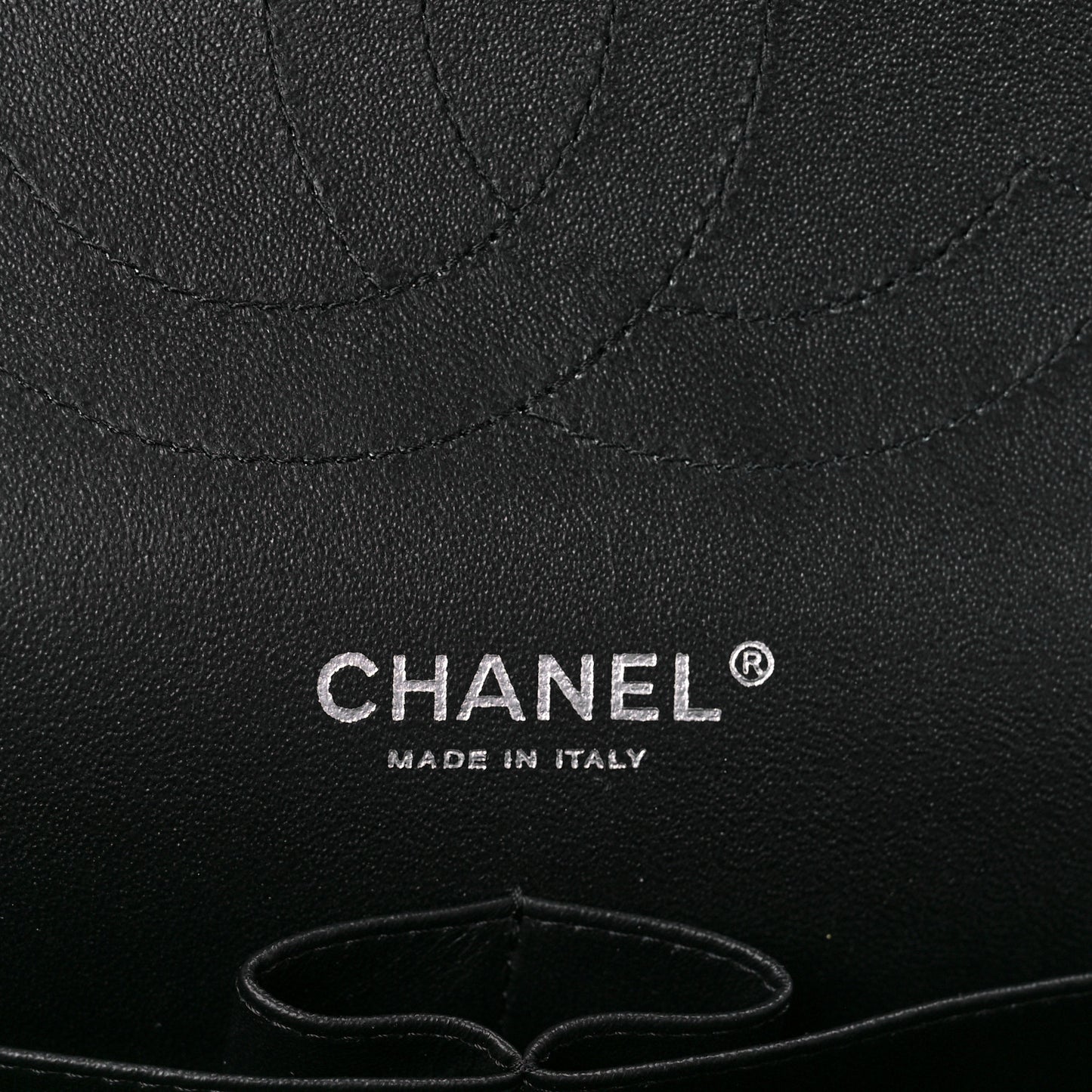 Patent Quilted Jumbo Double Flap Black