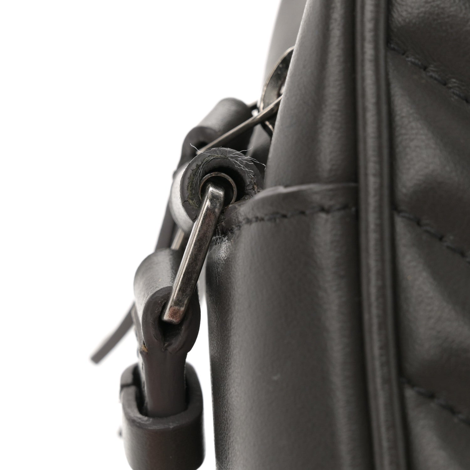 Saint Laurent Calfskin Matelasse Monogram Lou Camera Bag Dark Smog 11 of 12