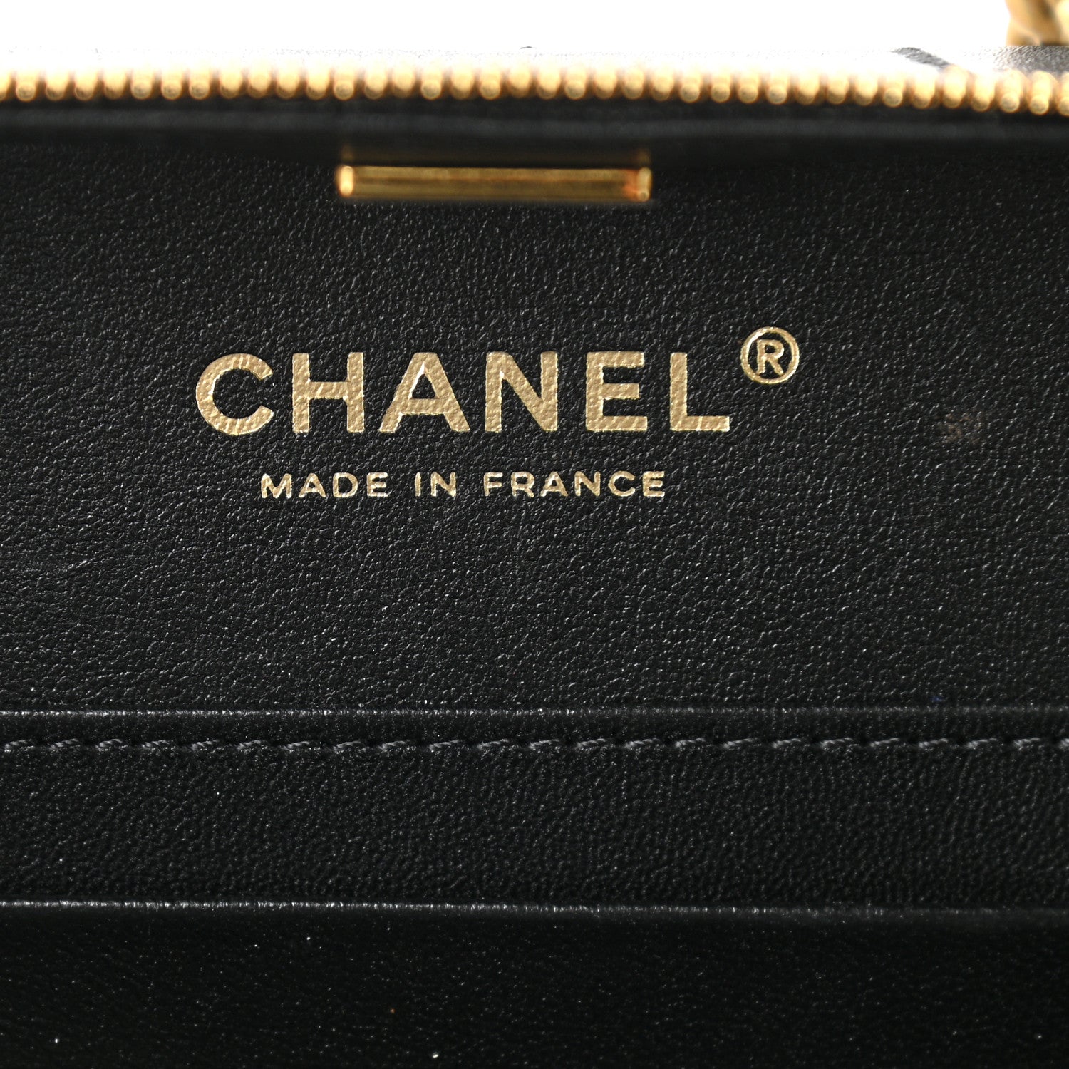 Chanel Lambskin Quilted Top Handle Small Vanity Case Black 6 of 13