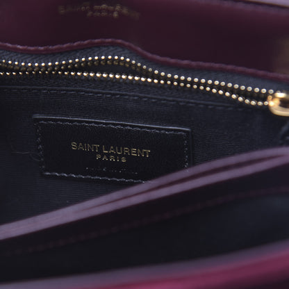 Saint Laurent Velvet Y Quilted Monogram Toy Loulou Crossbody Bag French Burgundy 6 of 10