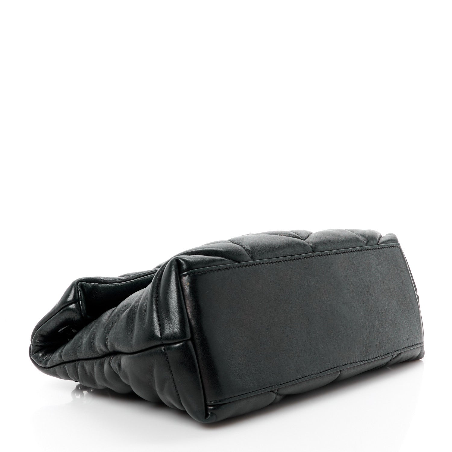 Saint Laurent Lambskin Quilted Monogram Monochrome Small Loulou Puffer Chain Satchel Black 4 of 11