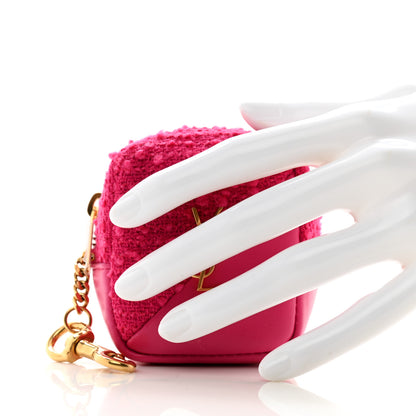 Saint Laurent Boucle Jaime Cube Charm Keychain Magenta 2 of 7