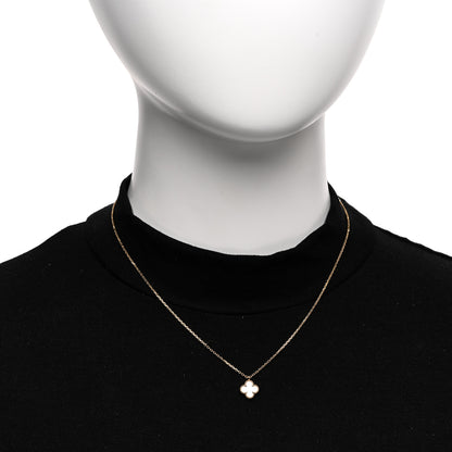 Van Cleef & Arpels VAN CLEEF & ARPELS 18K Yellow Gold Mother of Pearl Sweet Alhambra Pendant Necklace 2 of 5