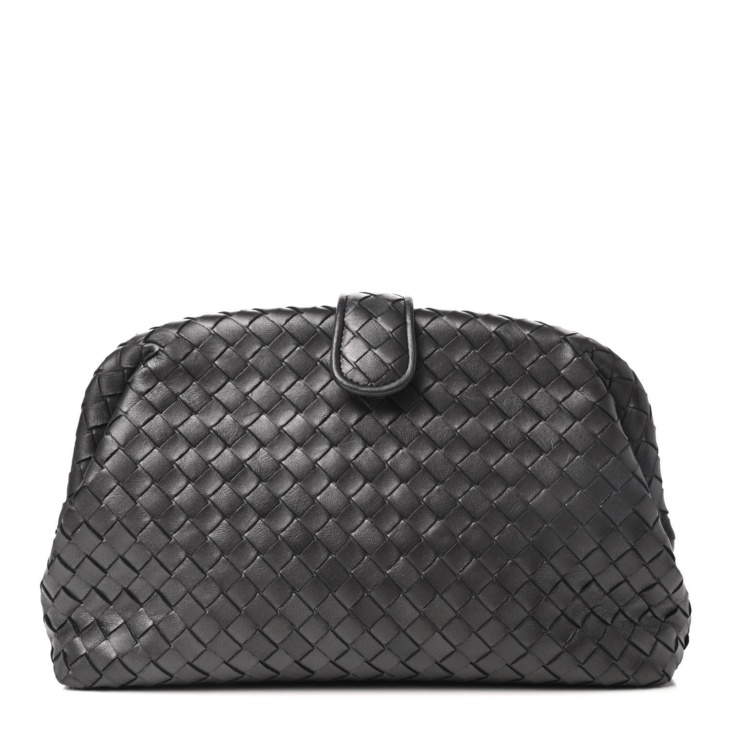 Bottega Veneta Nappa Intrecciato The Lauren 1980 Clutch Ebano 1 of 8