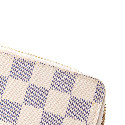 Louis Vuitton Damier Azur Clemence Wallet Rose Ballerine 7 of 10