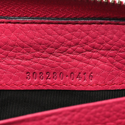 Gucci Pebbled Calfskin Soho Zip Around Wallet Pink 12 of 17