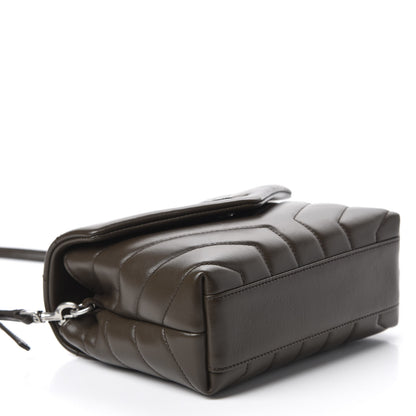 Saint Laurent Calfskin Y Quilted Monogram Toy Loulou Crossbody Bag Faggio 4 of 11