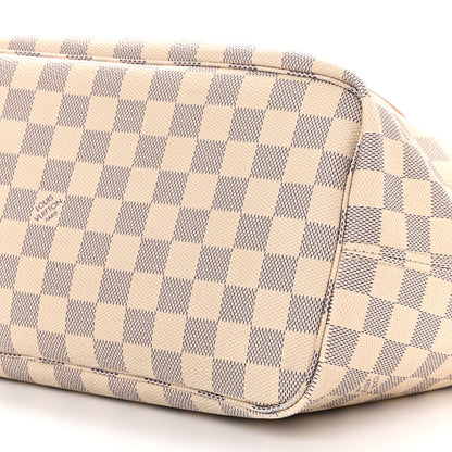 Louis Vuitton Damier Azur Neo Neverfull MM Rose Ballerine 10 of 10