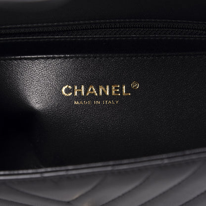 Chanel Lambskin Chevron Quilted Mini Rectangular Flap Black 6 of 10