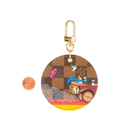 Louis Vuitton Damier Ebene 2015 Christmas Animation Bag Charm Key Ring 2 of 6
