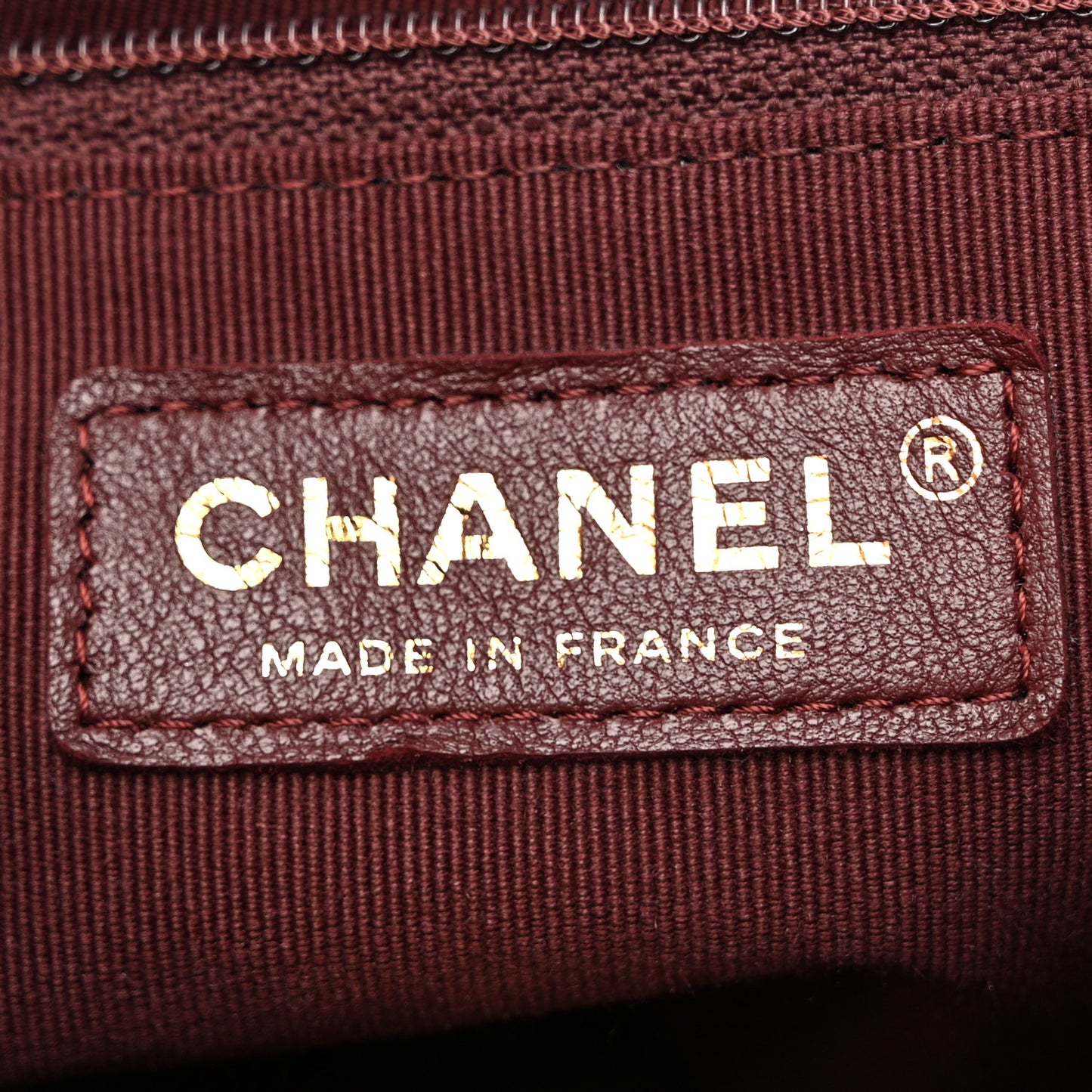 Lambskin Quilted Mini Logo Square Flap Burgundy