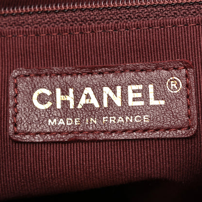 Chanel Lambskin Quilted Mini Logo Square Flap Burgundy 6 of 14