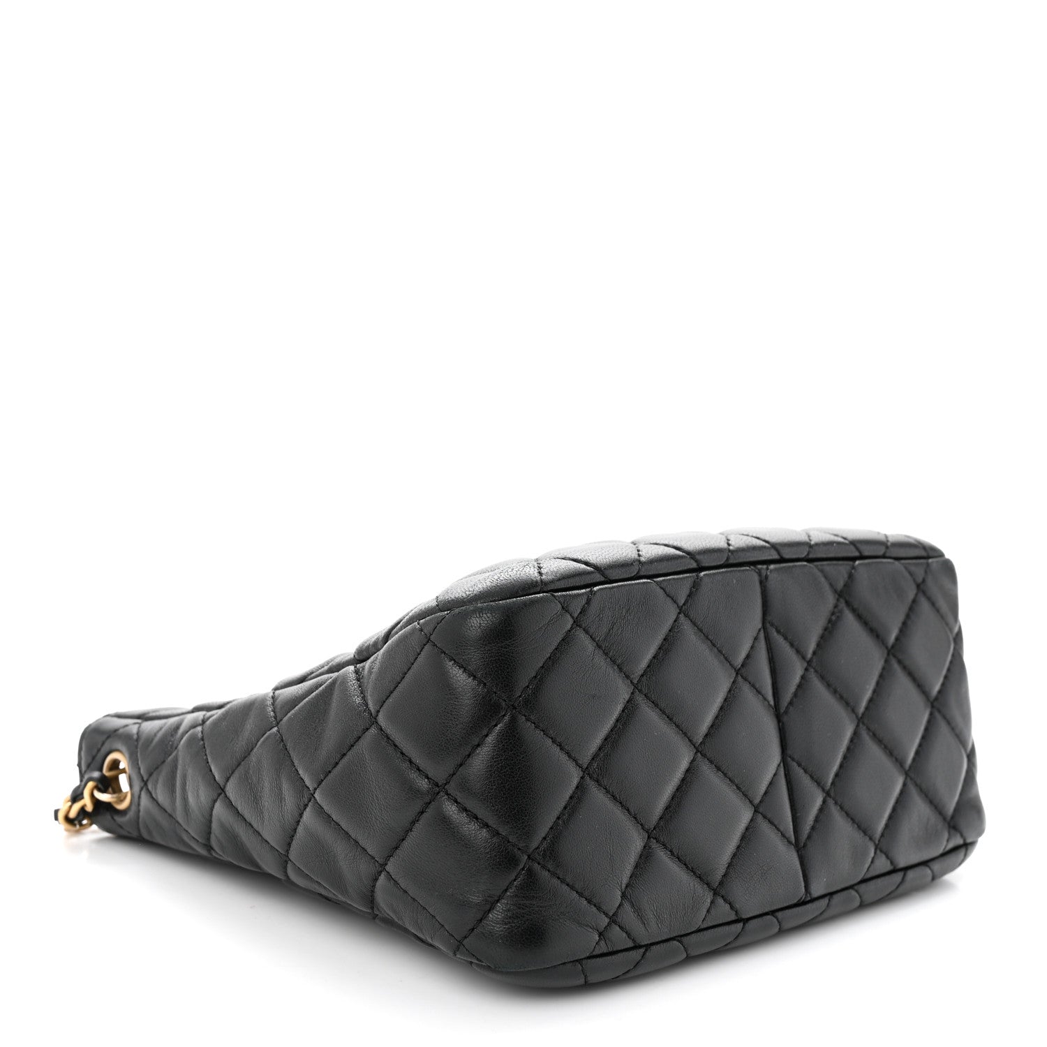Chanel Lambskin Quilted Small Pearl Crush Hobo Black 4 of 10