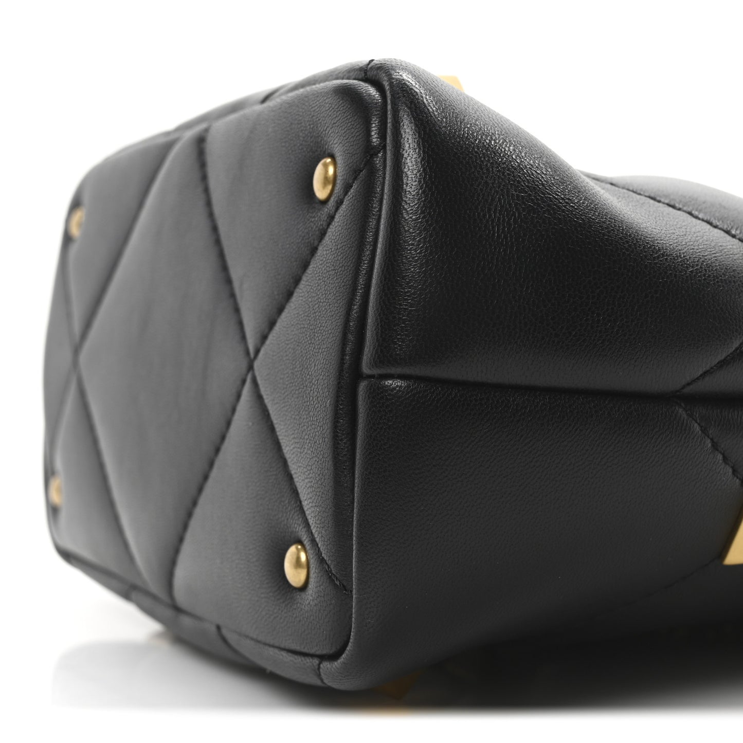 Nappa Small Roman Stud The Handle Bag Black