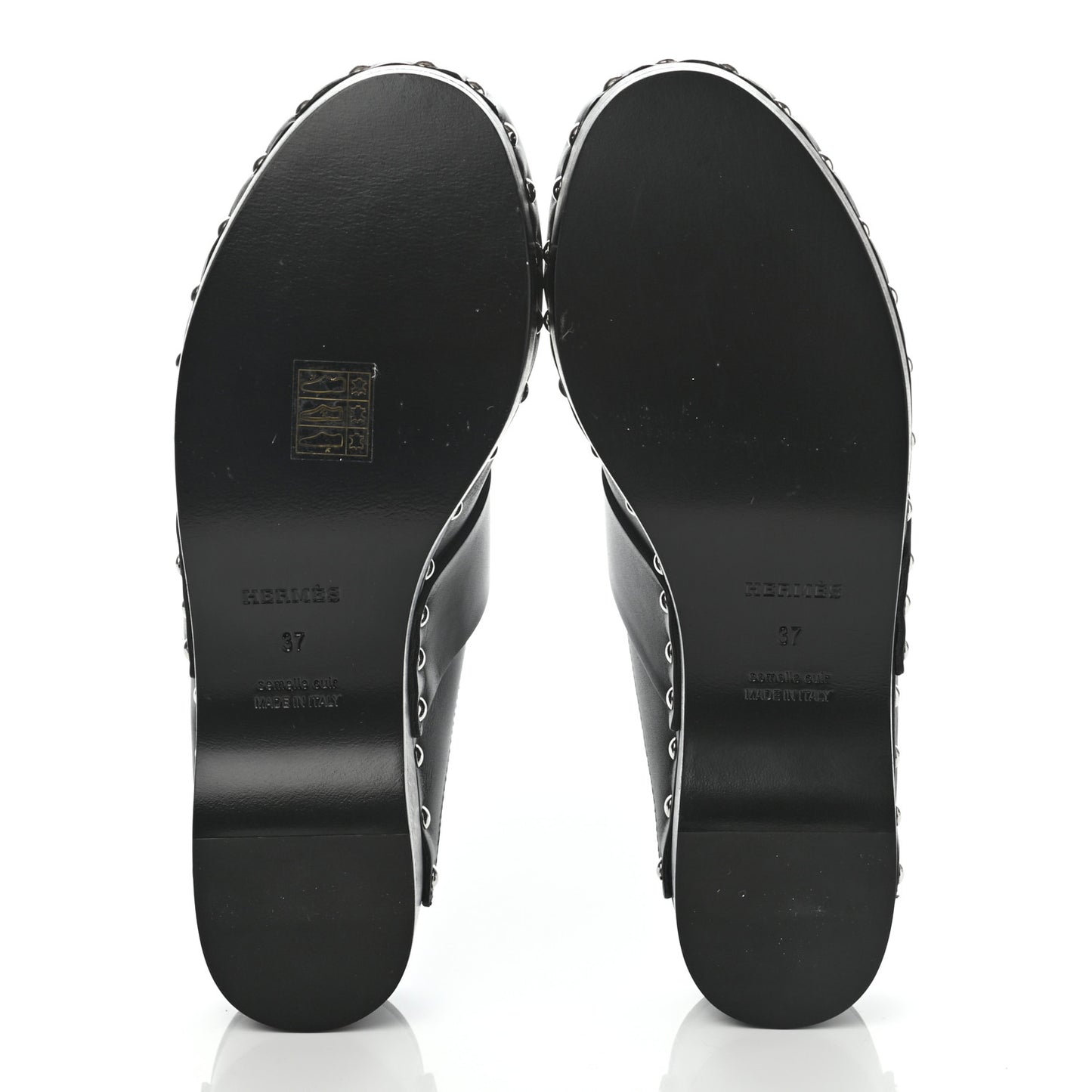 Calfskin Calya Mules 37 Black