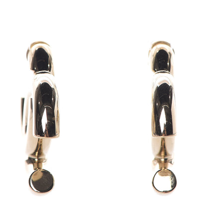 Chanel Metal Large CC Earrings Light Gold 3 of 10