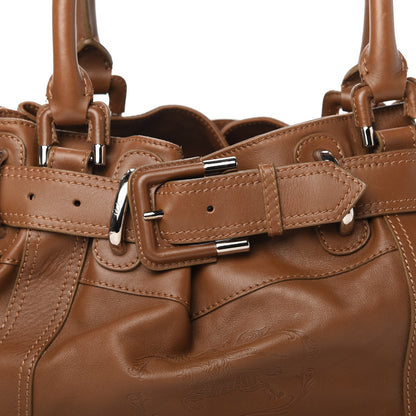 Burberry Calfskin Logo Embossed Large Beaton Brown 11 of 11