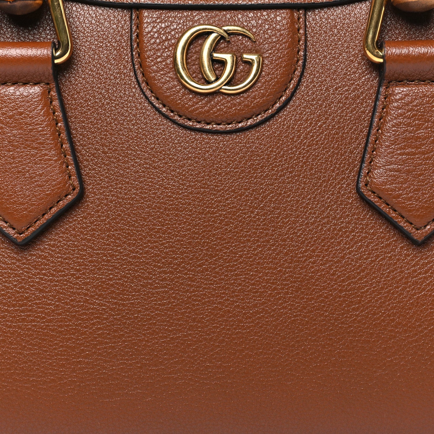 Gucci Wonka Grain Calfskin Mini Diana Tote Bag Cuir Yellow Fluo 7 of 9
