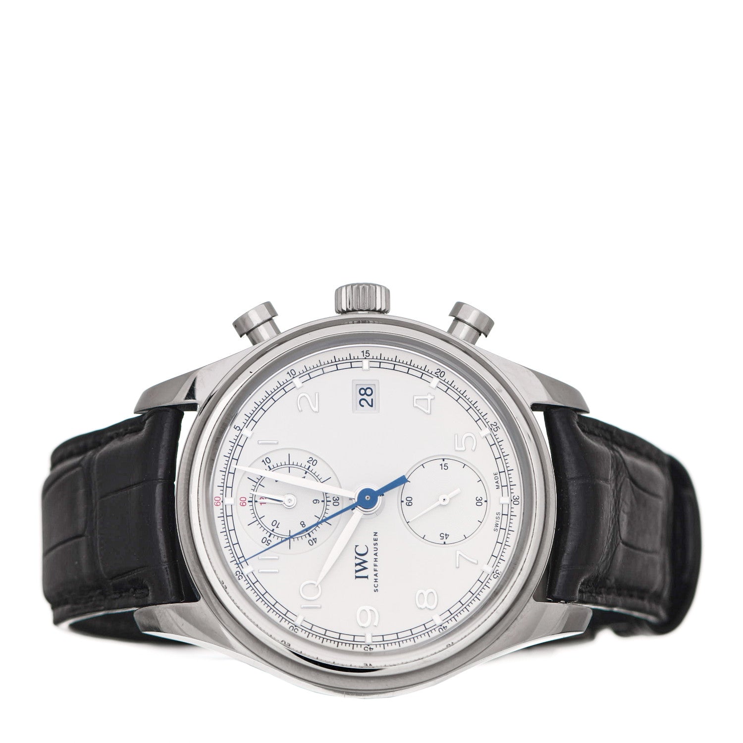 IWC Stainless Steel Alligator 42mm Portuguese Classic Chronograph Automatic Watch IW390403 2 of 4
