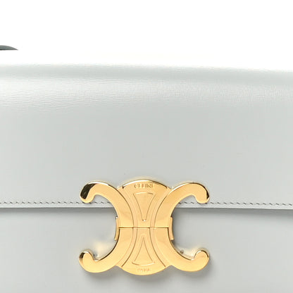 Celine Shiny Calfskin Triomphe Shoulder Bag Soft Blue 7 of 10