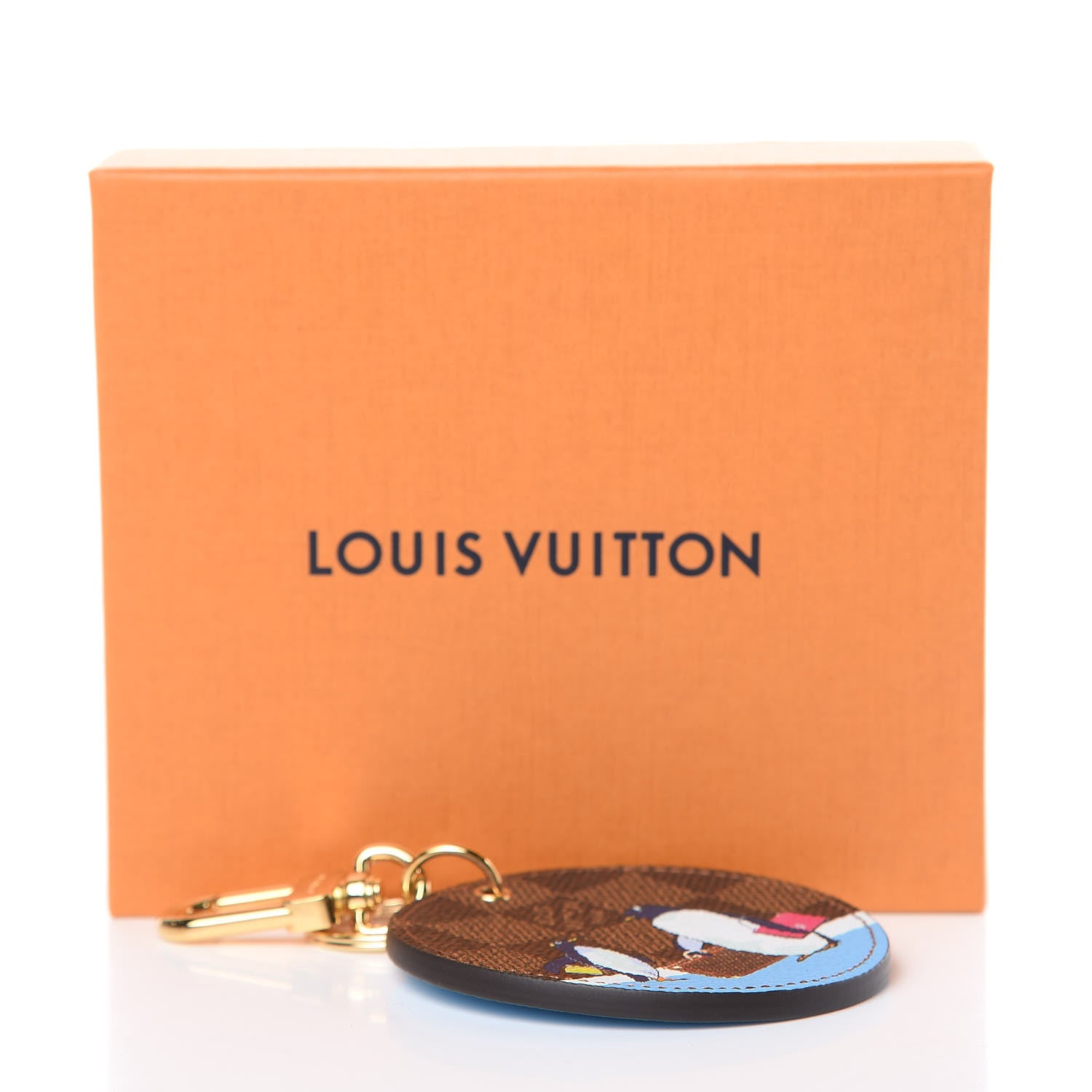 Louis Vuitton Damier Ebene Illustre Manchot Bag Charm Key Ring 4 of 4