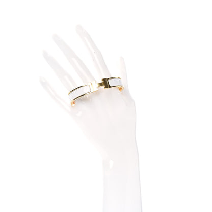 Hermes Enamel Narrow Clic Clac H Bracelet GM White 2 of 4