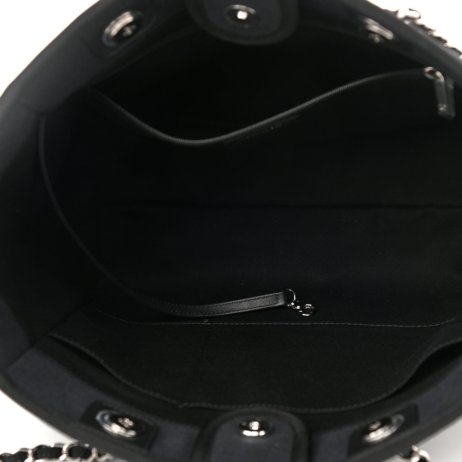 Chanel Mixed Fibers Small Deauville Tote Black 7 of 9