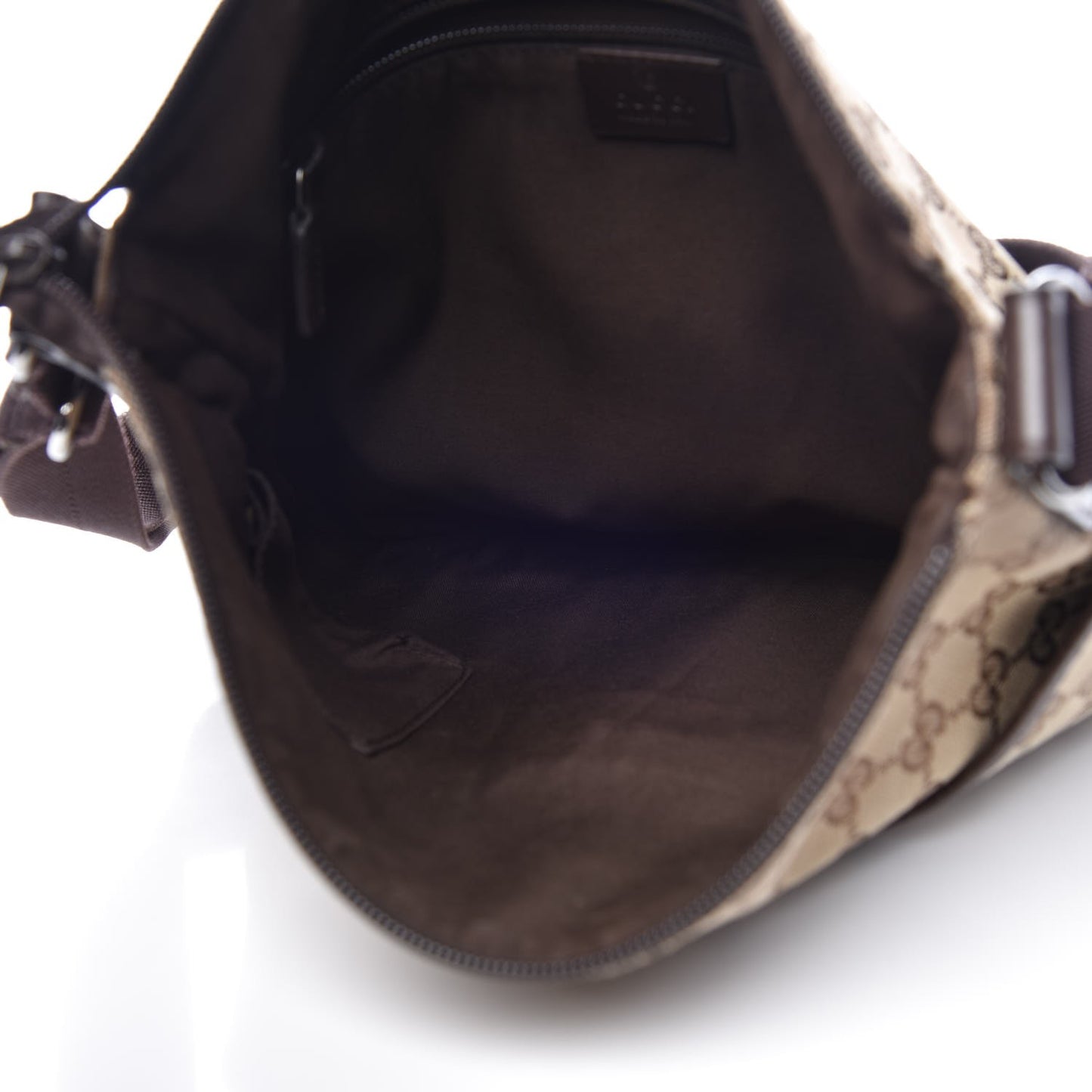 Monogram Calfskin Perforated Medium Flat Messenger Bag Dark Brown