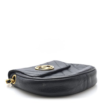 Chanel Caviar Chevron CC Shoulder Bag Black 4 of 9