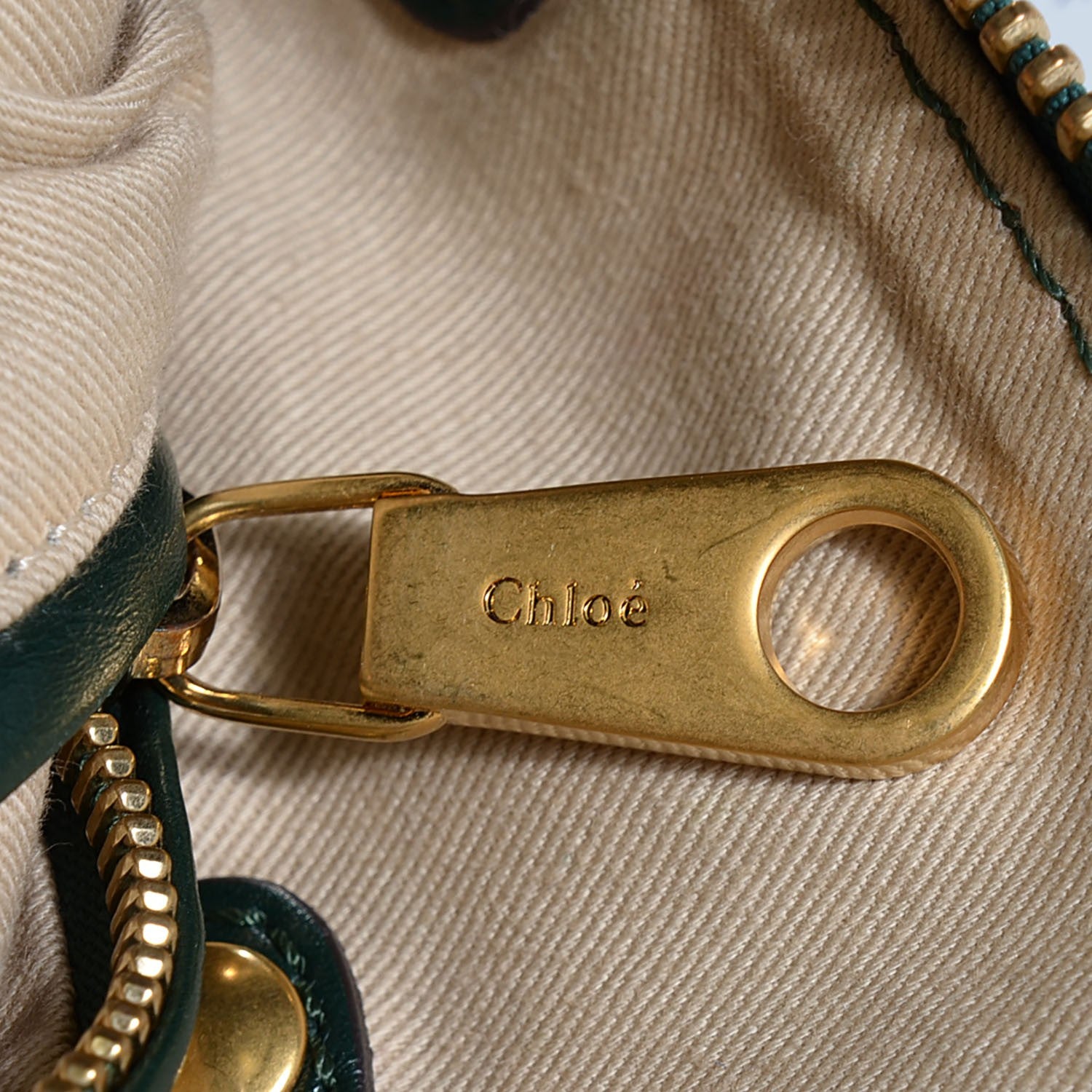 Chloe Calfskin Python Medium Marcie Satchel Green Blue 15 of 18