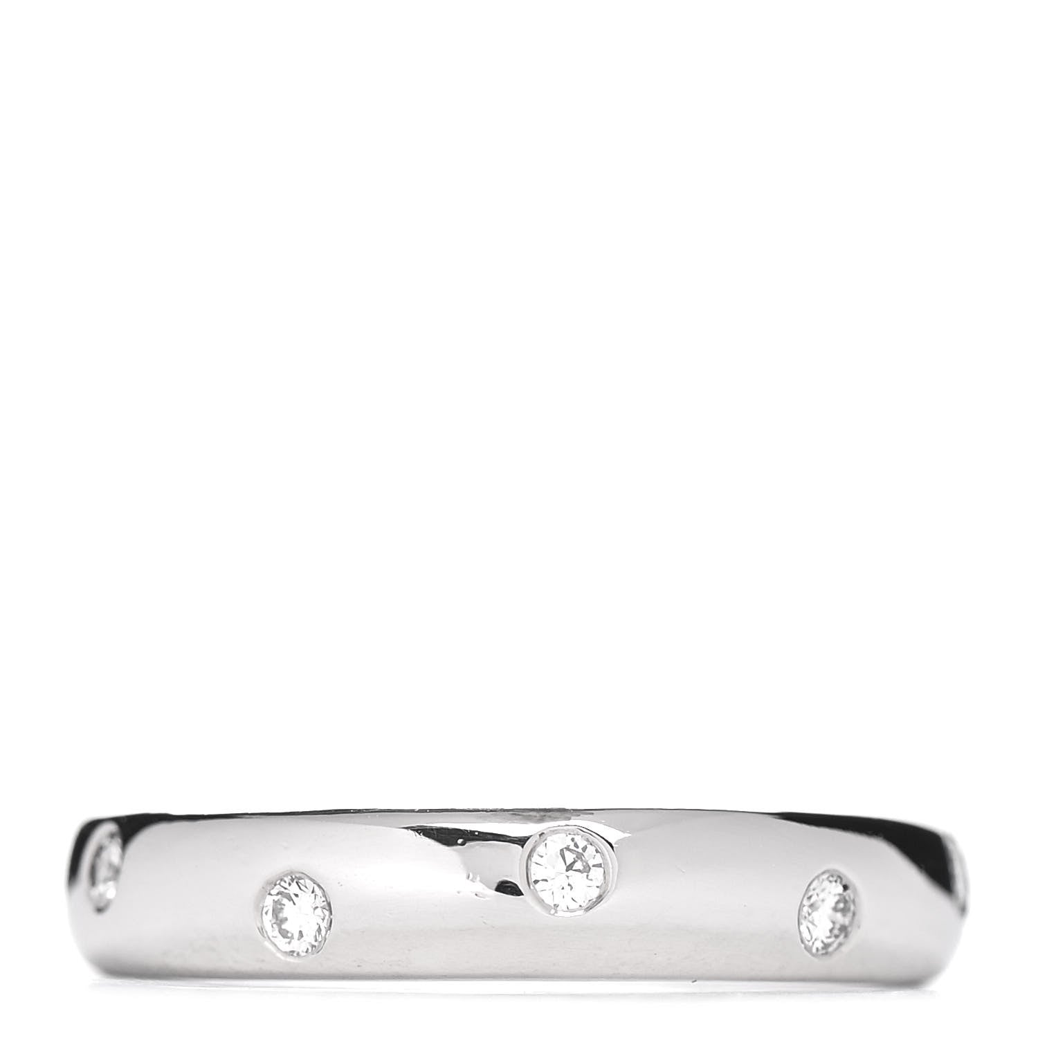Tiffany Platinum Diamond 4mm Etoile Band Ring 52 6 3 of 4