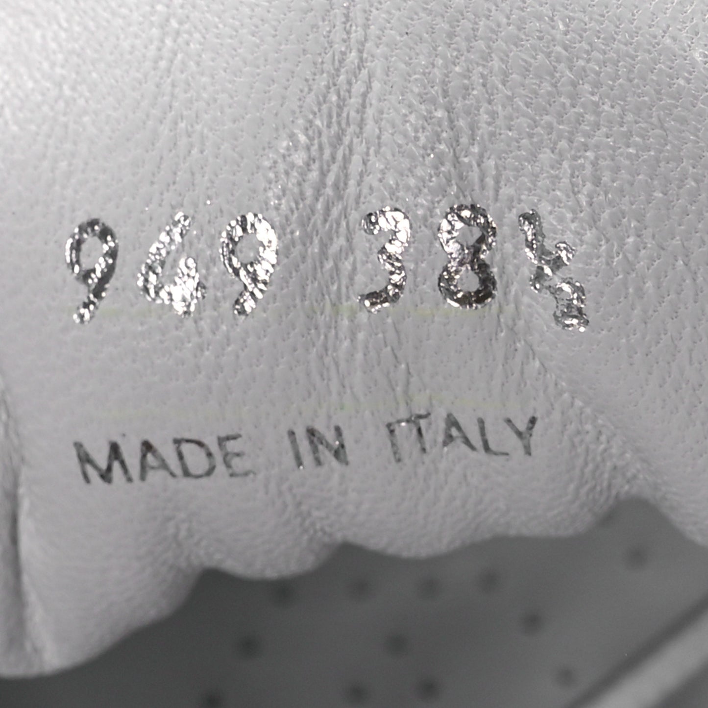 Nappa Logo Embossed Womens Low Top Sneakers 38.5 White