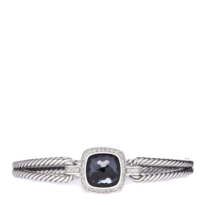 David Yurman Sterling Silver Diamond Black Orchid Albion Cable Bracelet 1 of 4