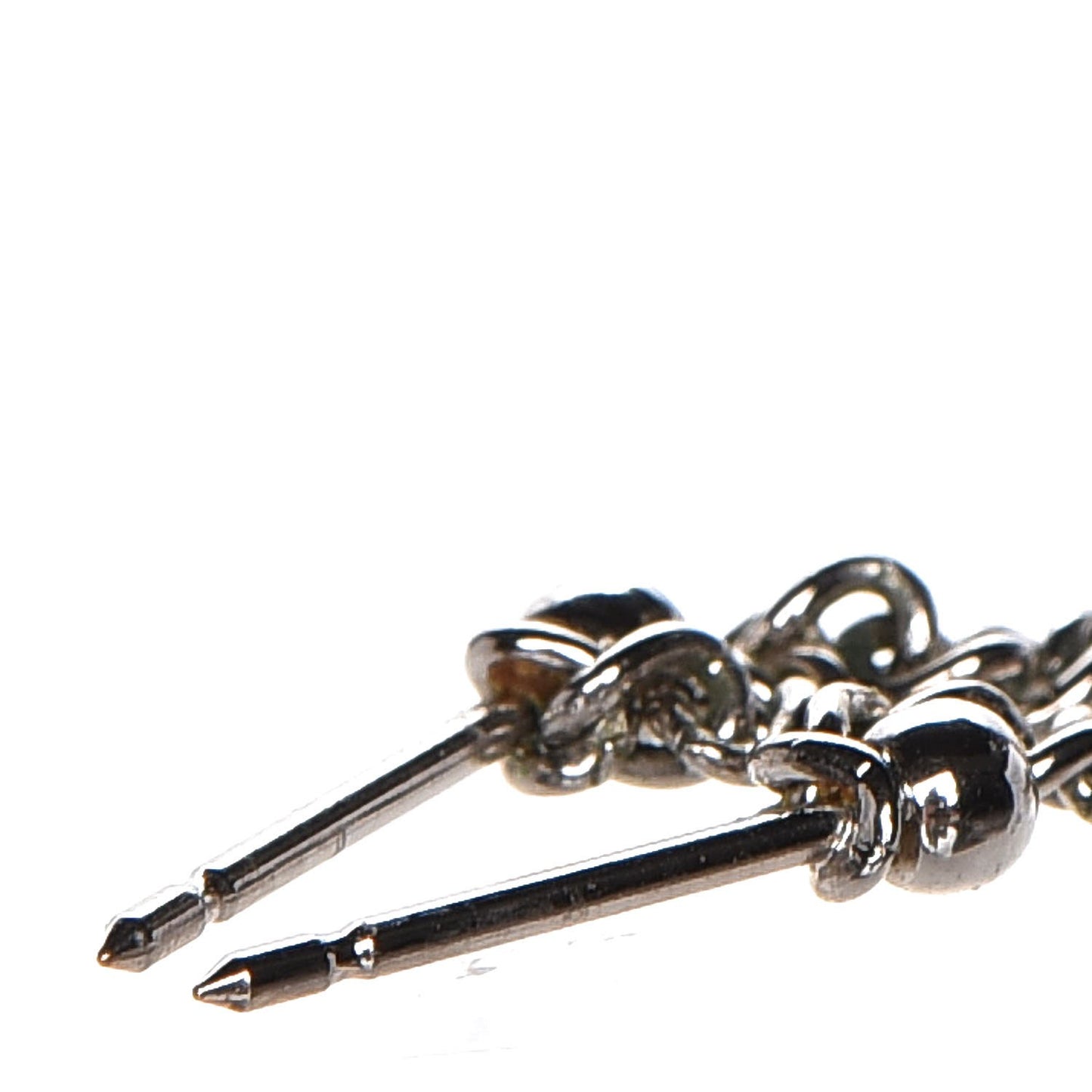 CC Long Drop Earrings Silver