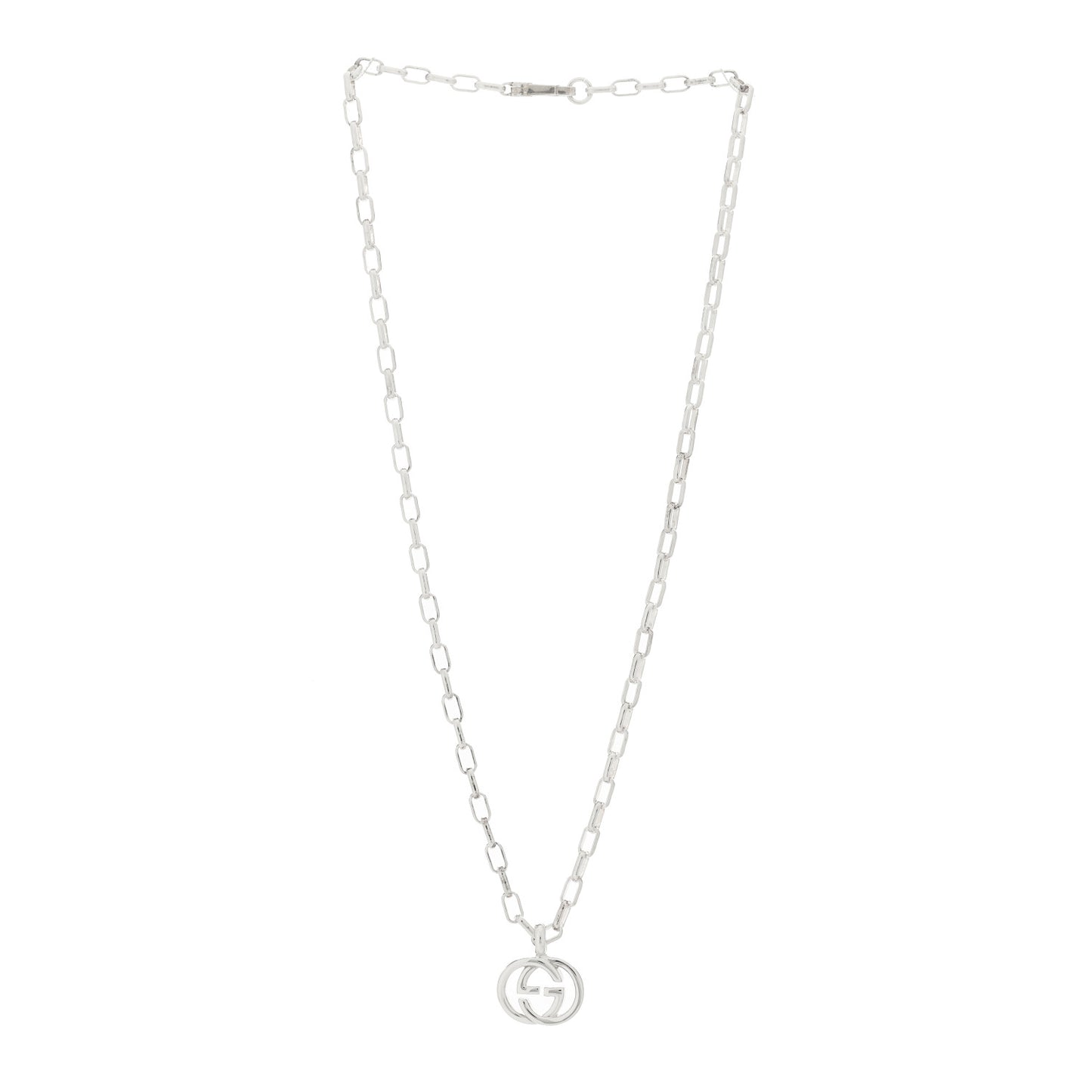 Sterling Silver Interlocking G Pendant Necklace