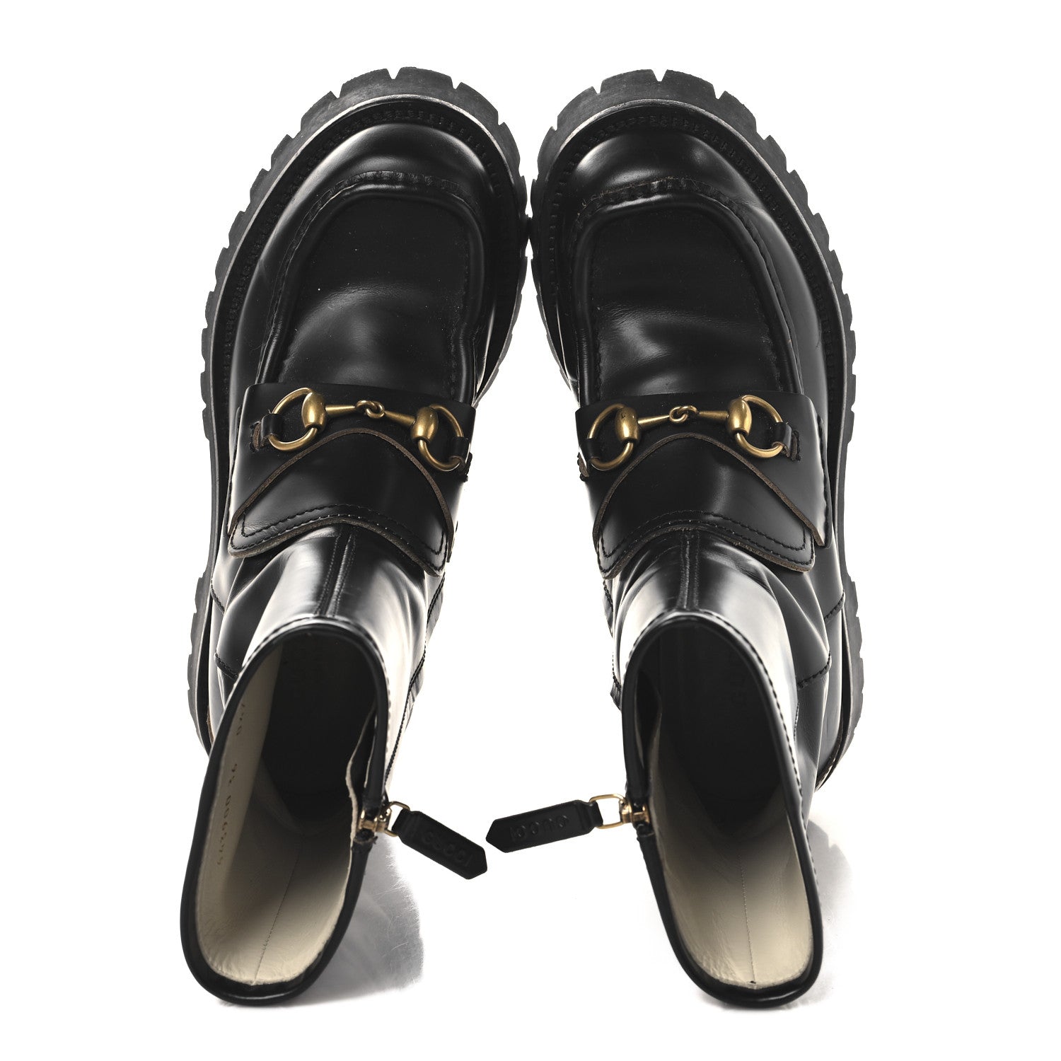 Gucci Cordovan Lux Womens Harald Horsebit 25mm Platform Boots 36 Black 2 of 9