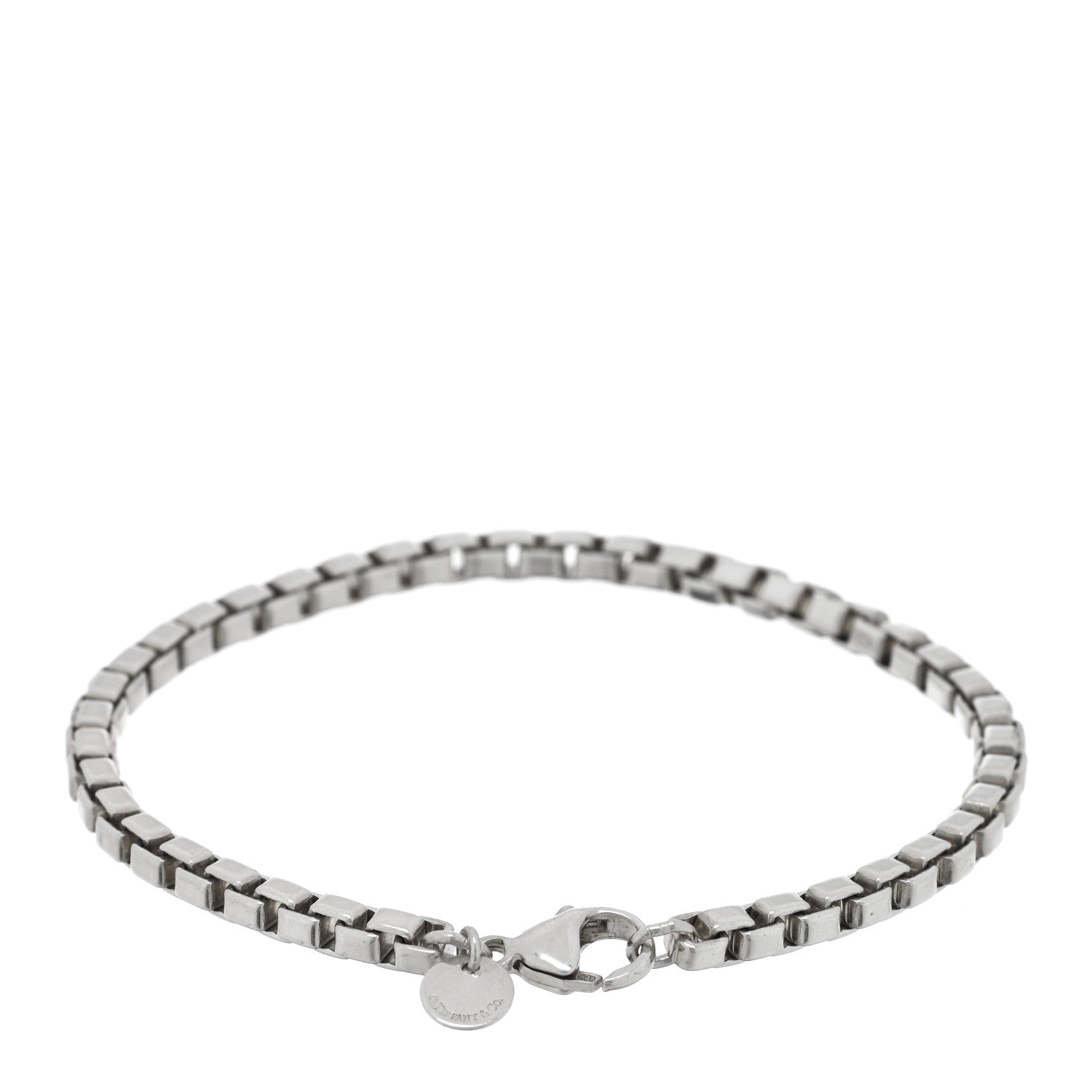 Tiffany Sterling Silver 4mm Venetian Link Bracelet 2 of 3