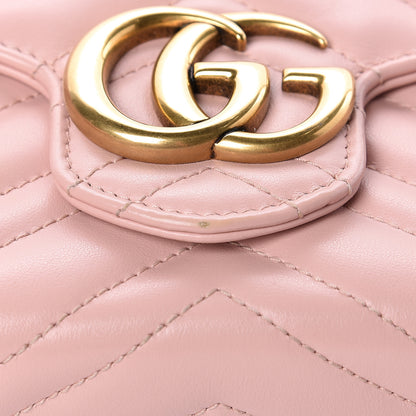Gucci Calfskin Matelasse GG Marmont Chain Wallet Perfect Pink 13 of 14